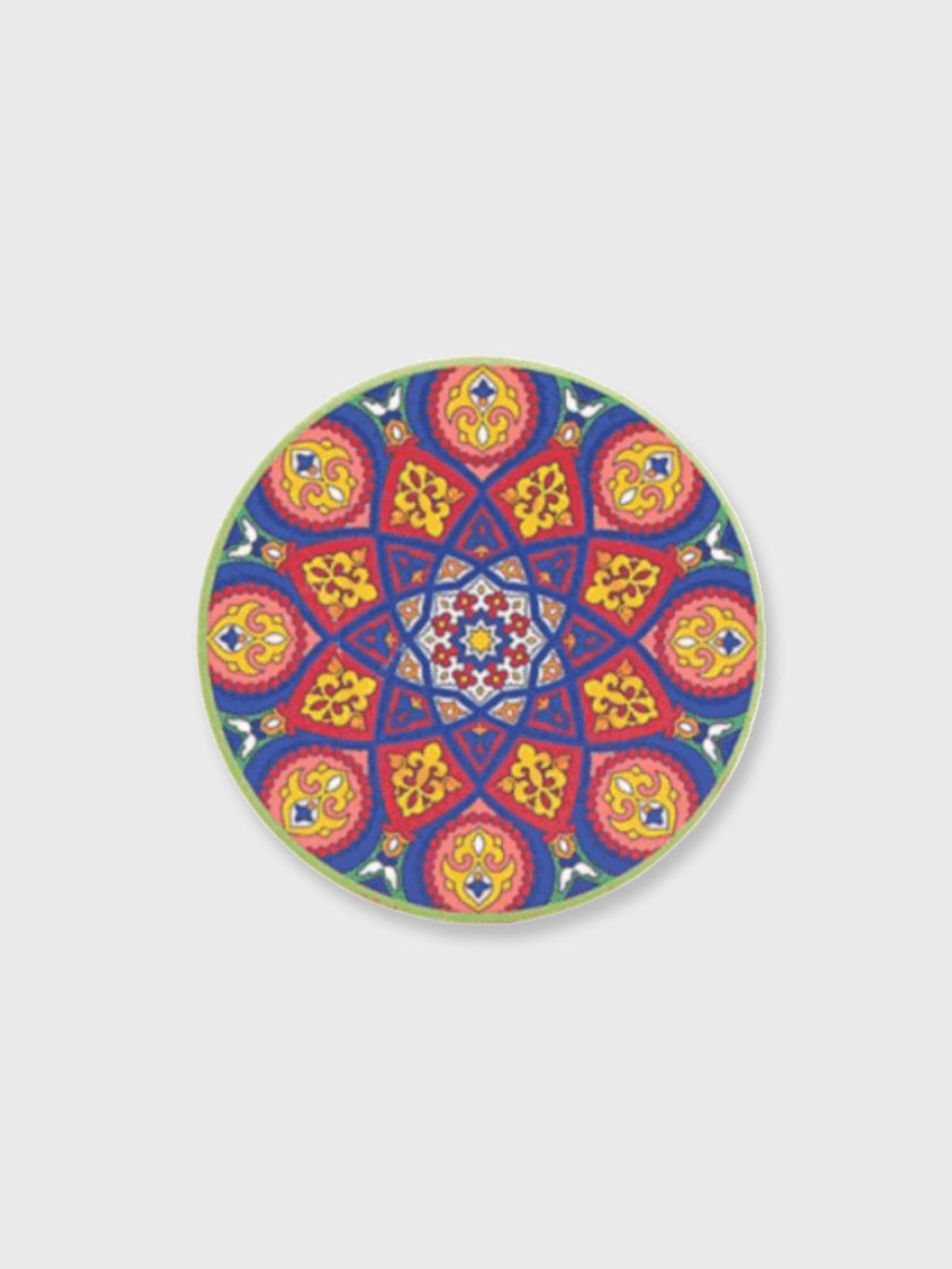 Tuscany Ceramic Round Coaster - Green Blue