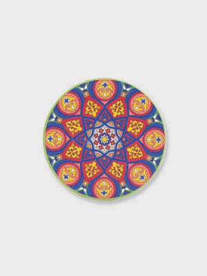 Tuscany Ceramic Round Coaster - Green Blue