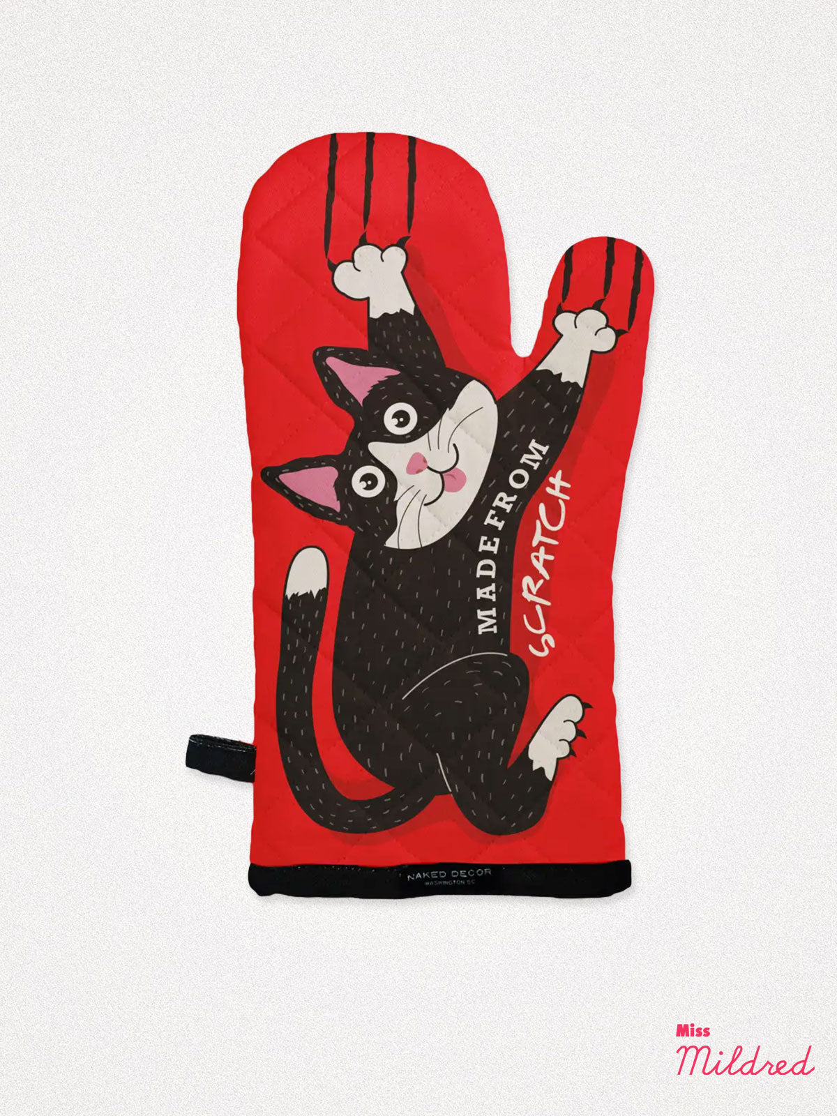 White and Black Cat - Oven Mitt