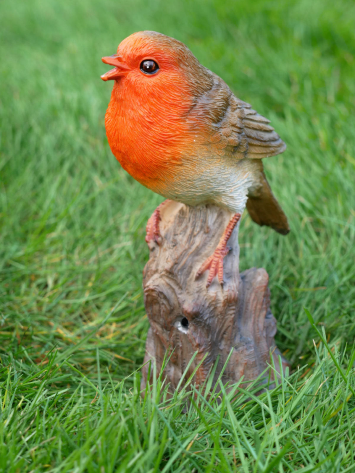 Tweeting Bird Robin Sound Effect Garden Ornament