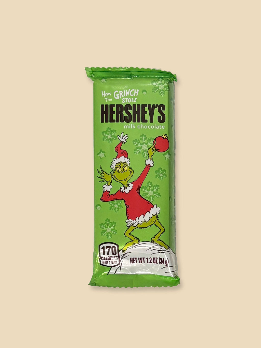 Hershey's Christmas chocolate bar with Grinch 