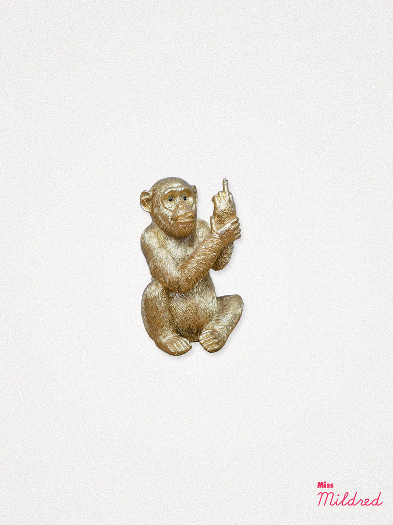 Up Yours Finger Chimp - Gold