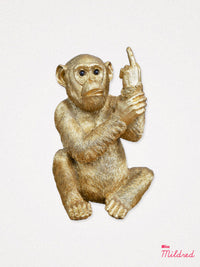 Up Yours Finger Monkey Large - Gold