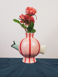 Quirky Ceramic Fish Vase - Pink