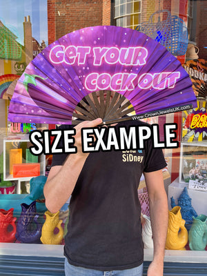 Very Large Hand Fan - Get Your Cock Out
