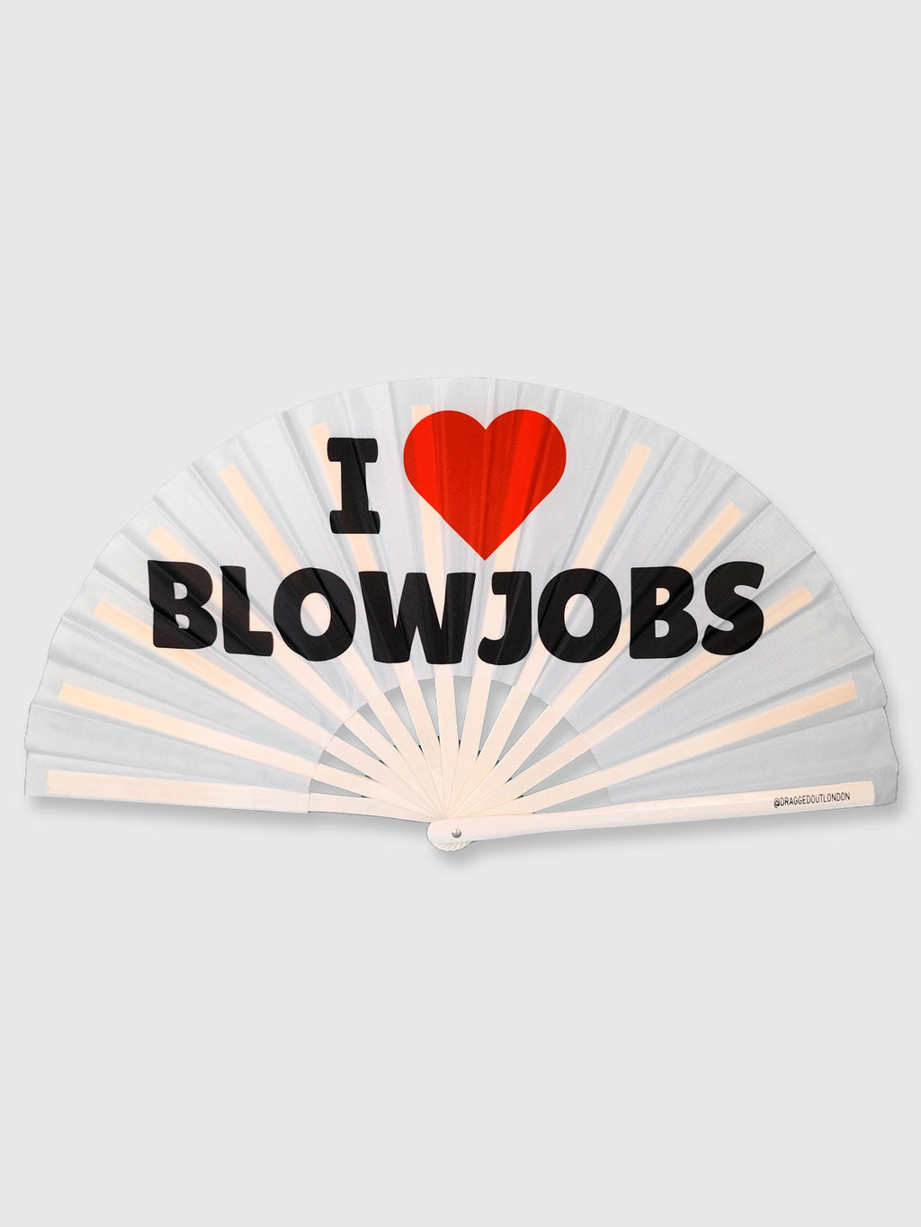 Very Large Hand Fan - I Love BJ