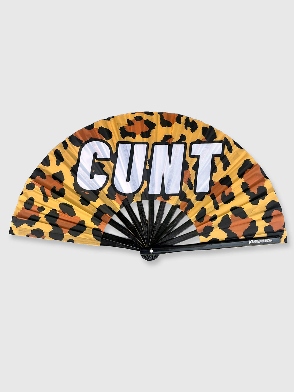 Very Large Hand Fan Leopard Print - Cunt