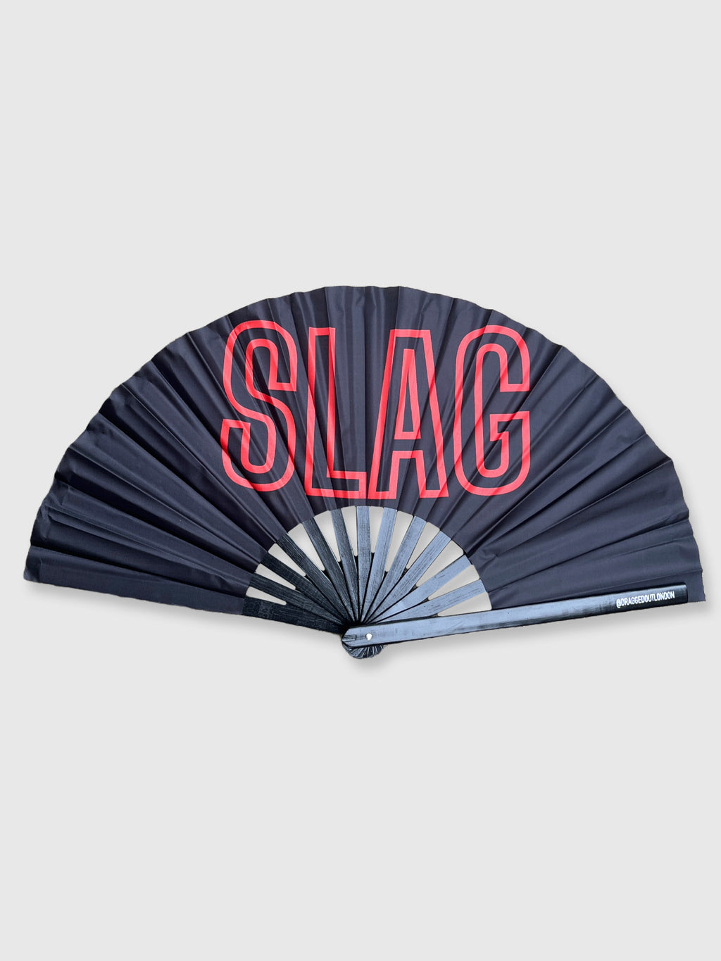 Very Large Hand Fan - Slag