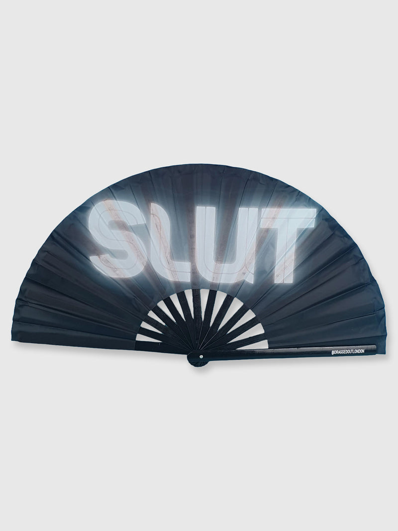 Very Large Hand Fan - Slut