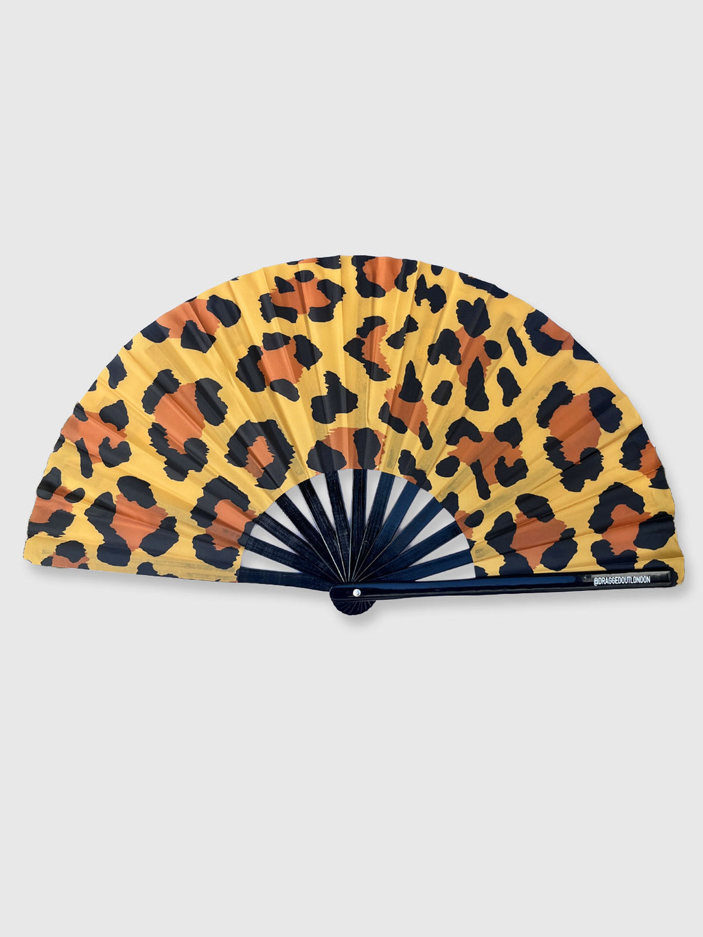 Very Large Hand Fan - Leopard Animal Print