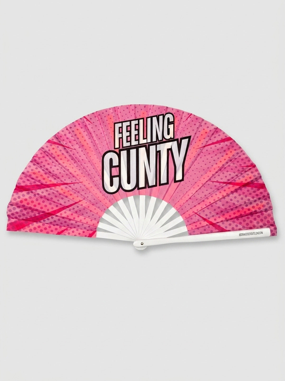 Very Large Hand Fan Pink - Feeling Cunty