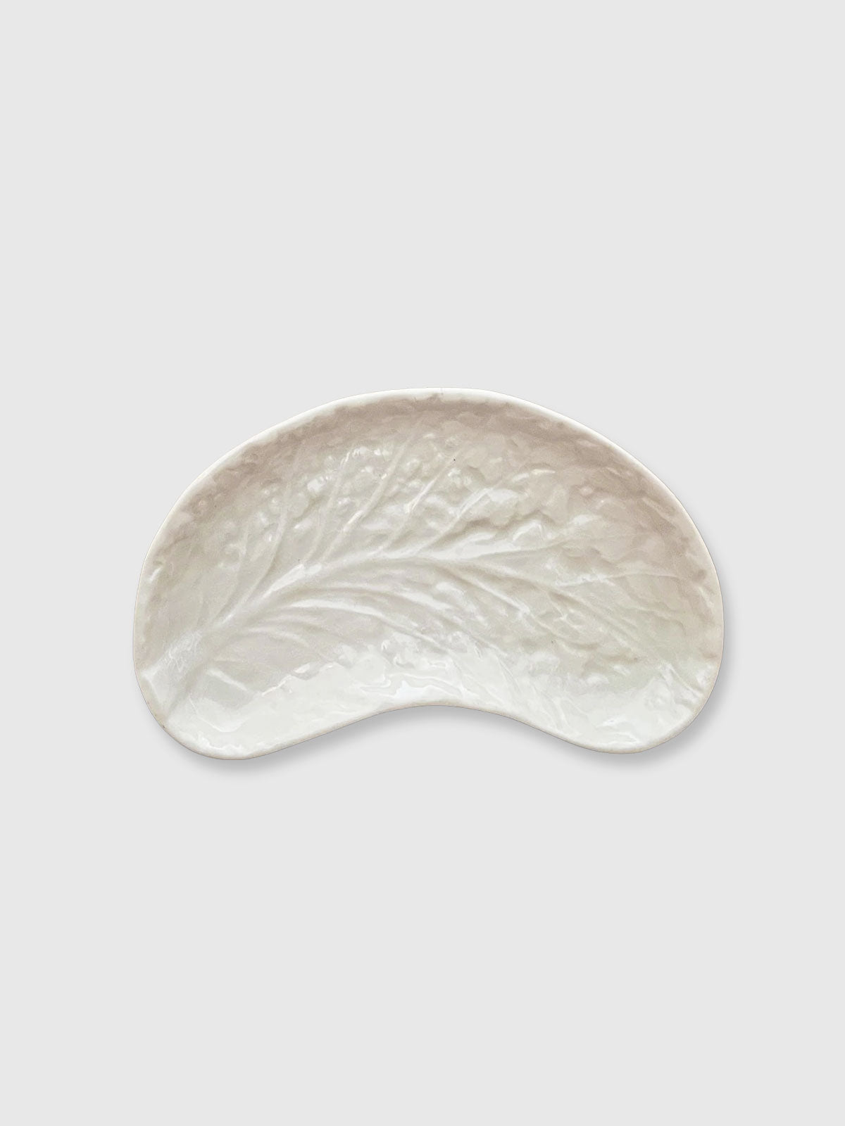 Vintage Cabbage Side Plate Kidney Shaped White - Casa Pupo