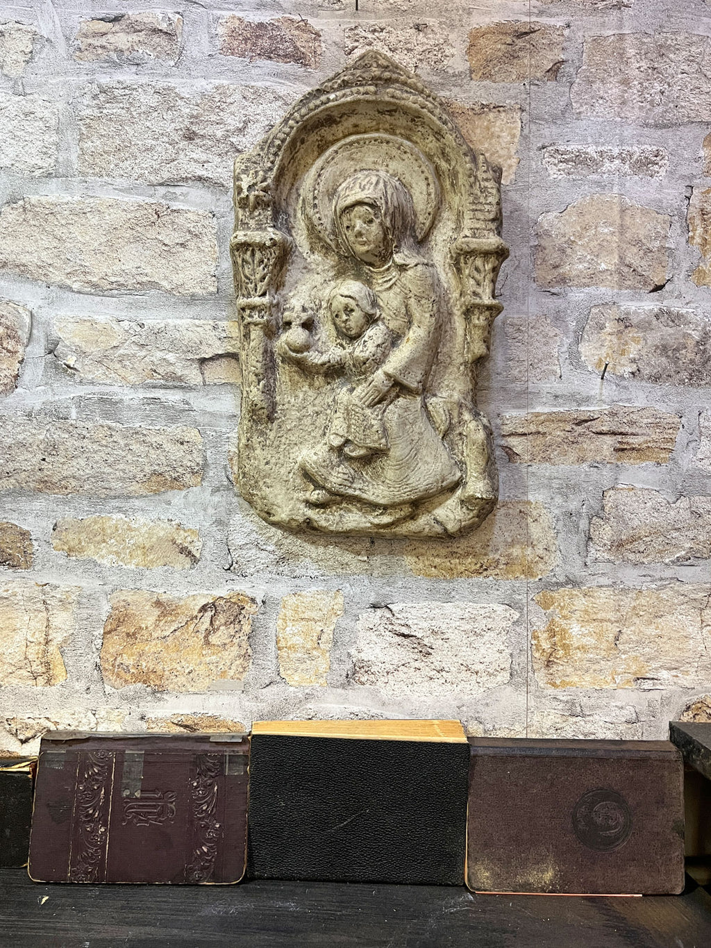 Vintage Religious Heavy Stone Plaque