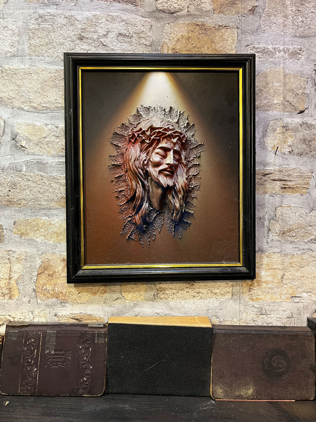 Vintage Religious Framed Jesus Picture