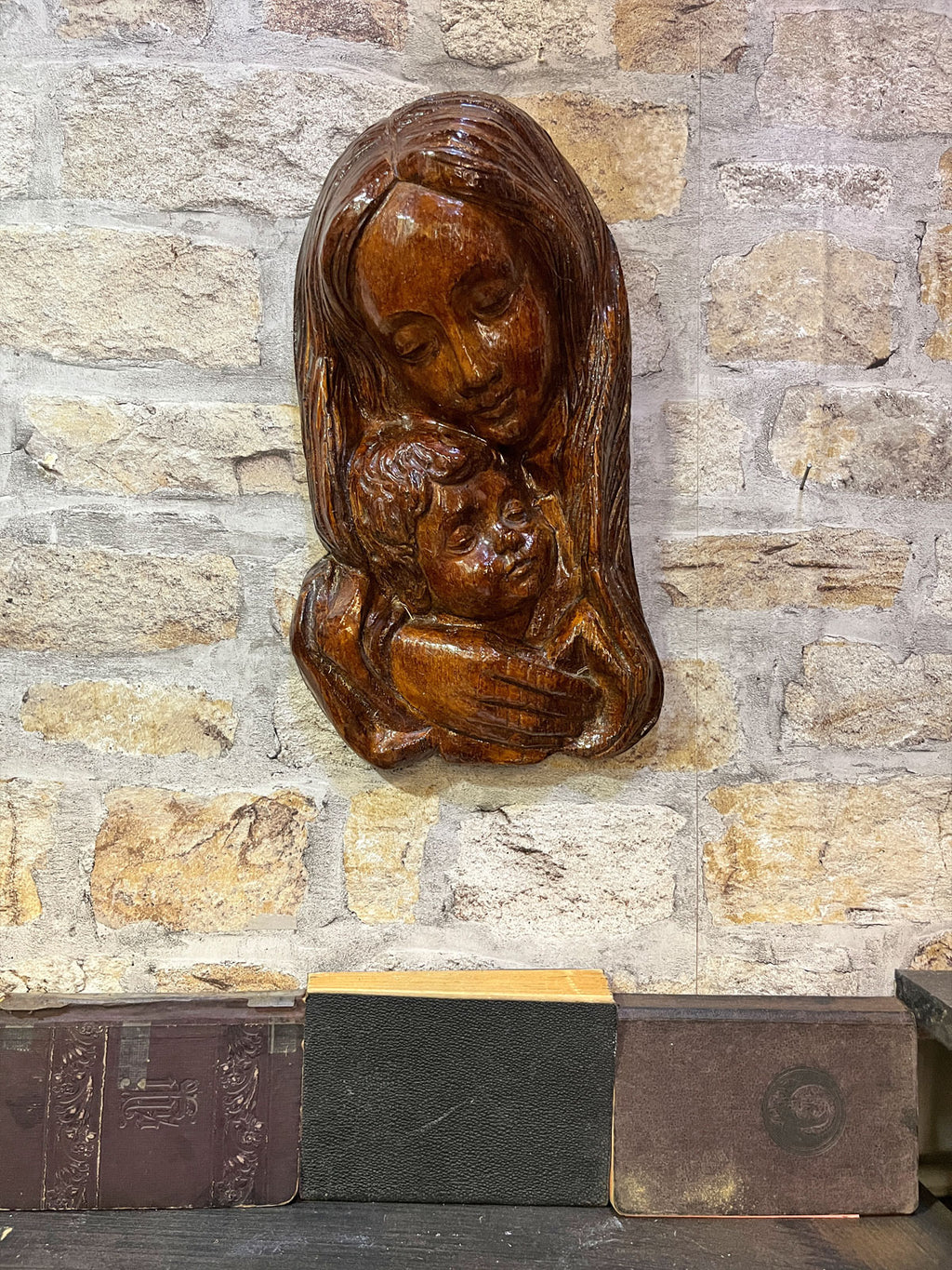 Vintage Religious Ceramic Mary and Child