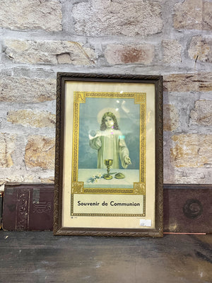 Vintage Religious Framed Communion