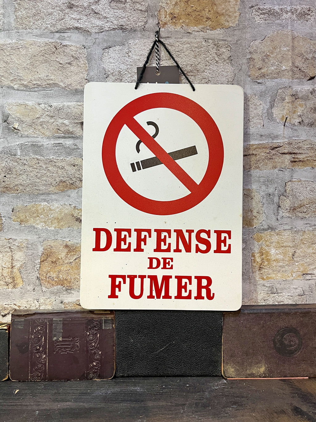 Vintage French Sign - Defense de Fumer