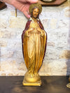 Vintage Religious Chalk / Plaster Jesus Statue