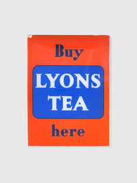 Vintage Reverse Glass Advertising Shop Sign - Lyons Tea