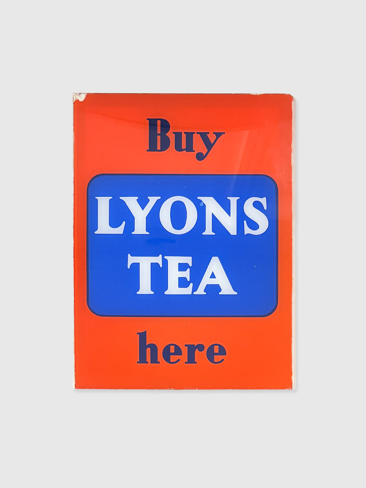Vintage Reverse Glass Advertising Shop Sign - Lyons Tea