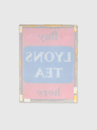 Vintage Reverse Glass Advertising Shop Sign - Lyons Tea