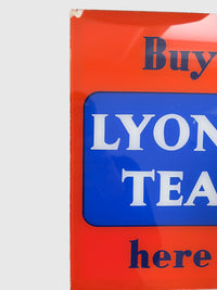 Vintage Reverse Glass Advertising Shop Sign - Lyons Tea