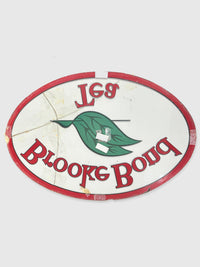 Vintage Reverse Glass Advertising Shop Oval Sign - Brooke Bond Tea