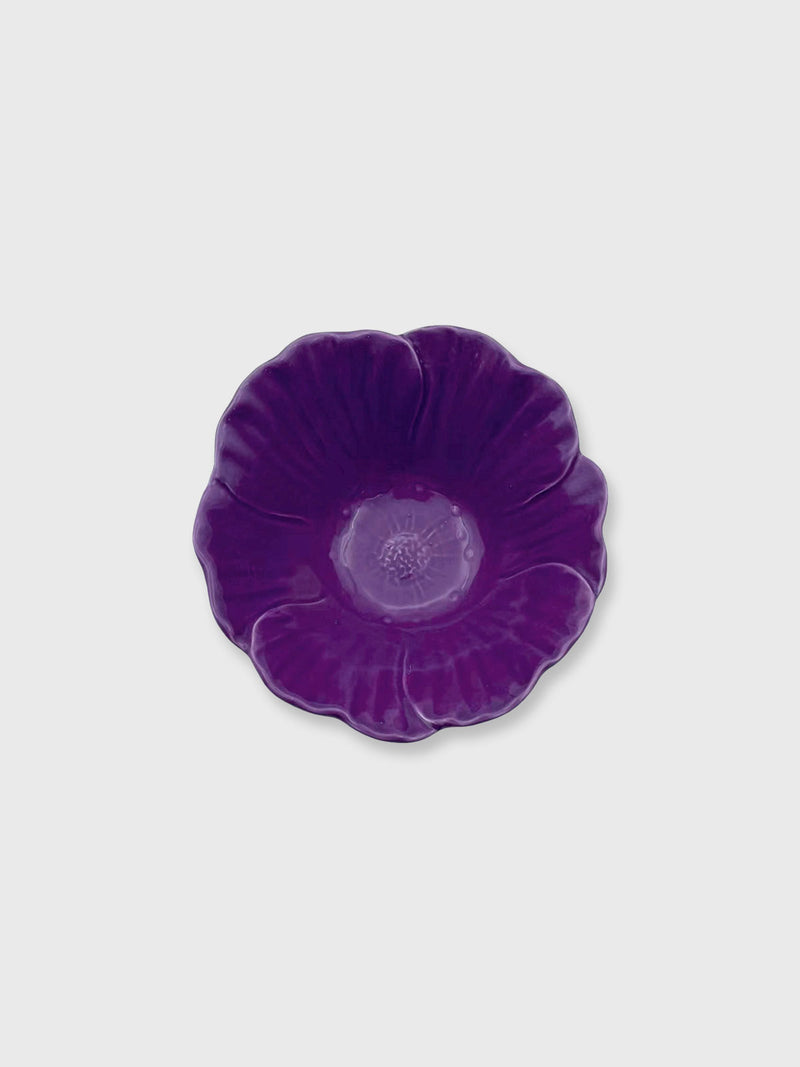 Violet Flora Petal Design Ceramic Small Bowl