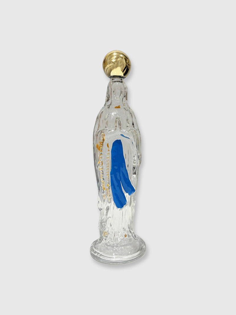 Virgin Mary Glass Bottle - 19.5cm