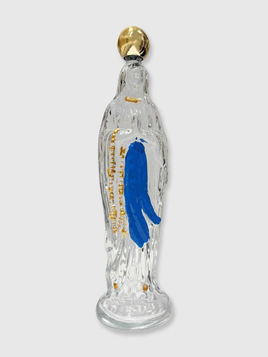 Virgin Mary Glass Bottle - 23.5cm