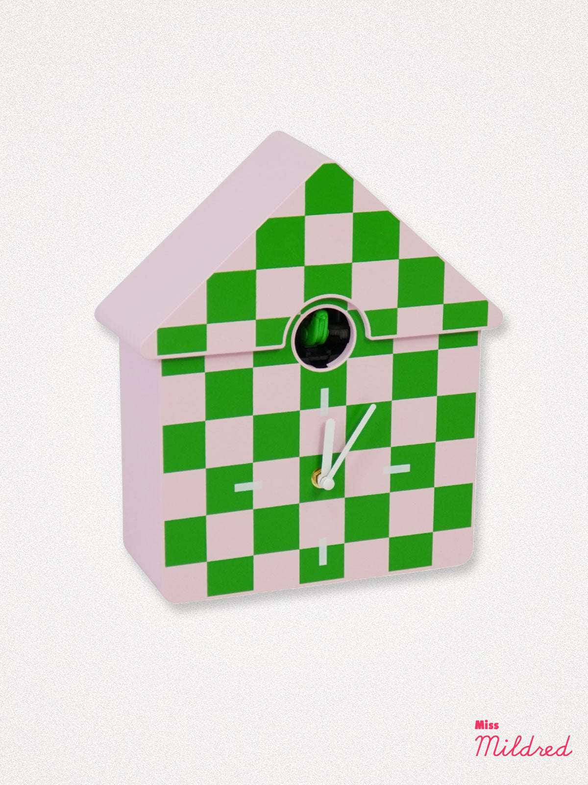 Cuckoo Clock - Green & Pink Check