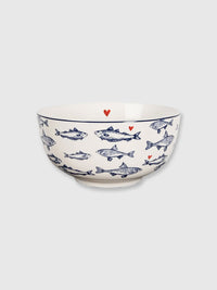 Soup Bowl - Fish and Hearts