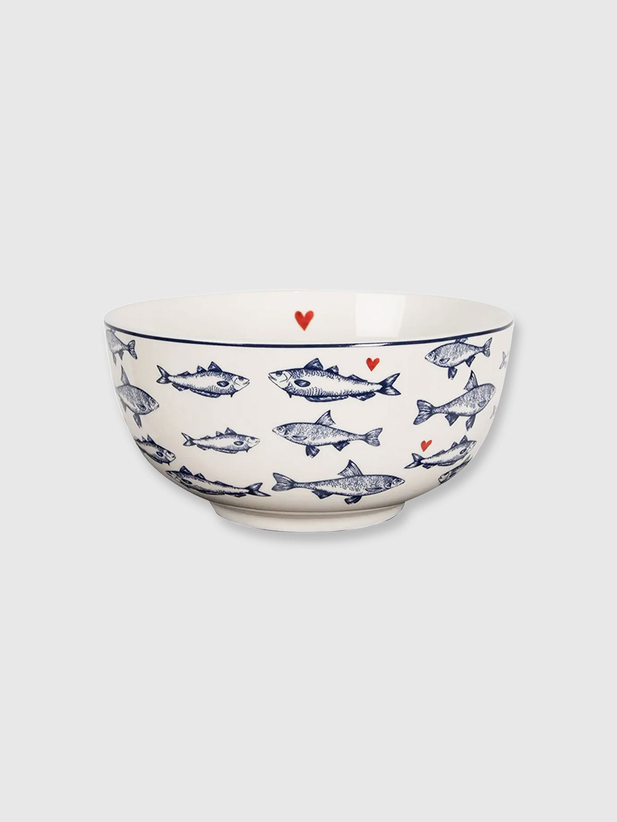 Soup Bowl - Fish and Hearts