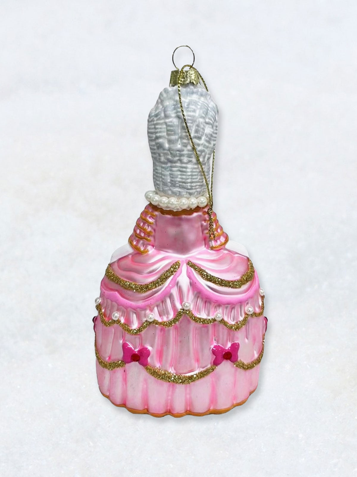 Christmas Ornament - Marie Antoinette Let Them Eat Cake White Cat