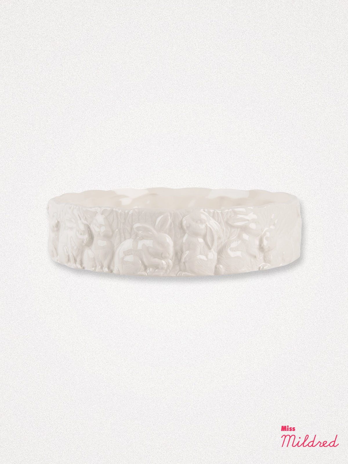 Ceramic Embossed Rabbit Bowl