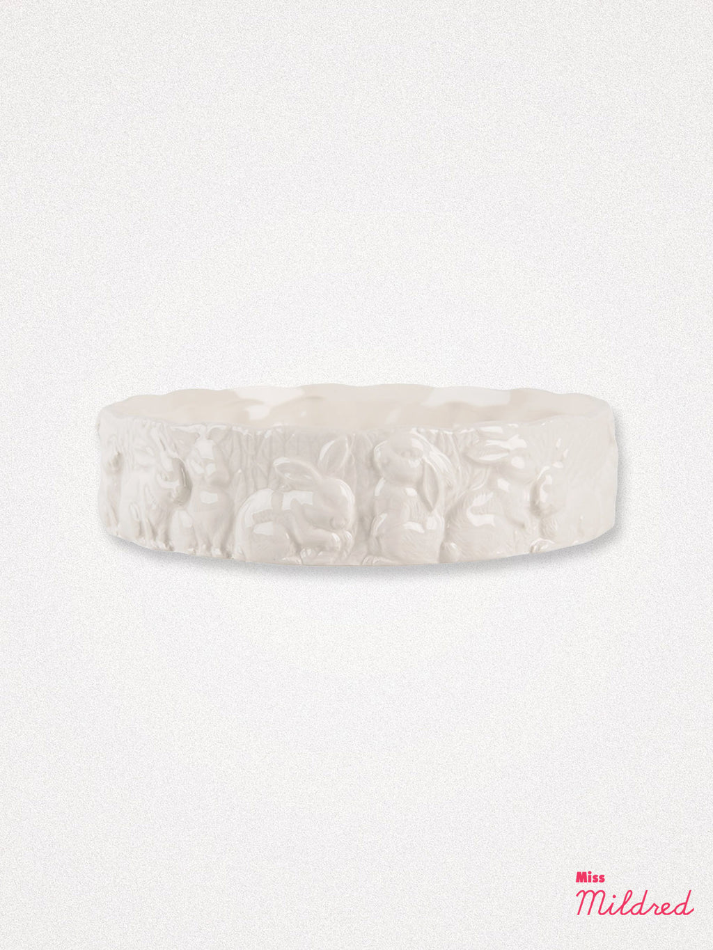 Ceramic Embossed Rabbit Bowl