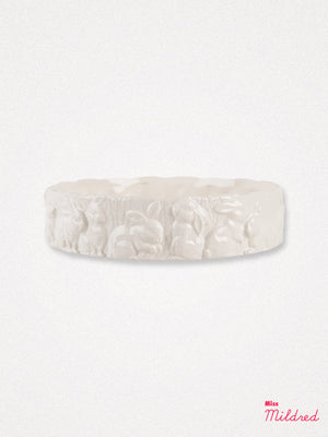Ceramic Embossed Rabbit Bowl