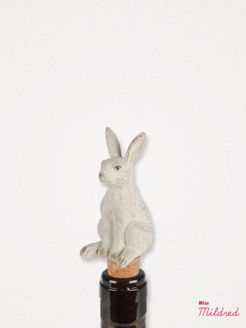 White Rabbit Wine Bottle Stopper