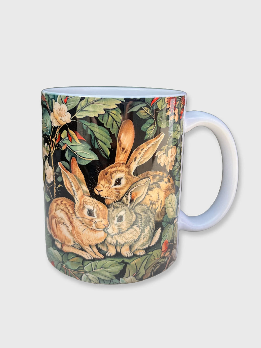 William Morris Doe and Kits Rabbits Mug