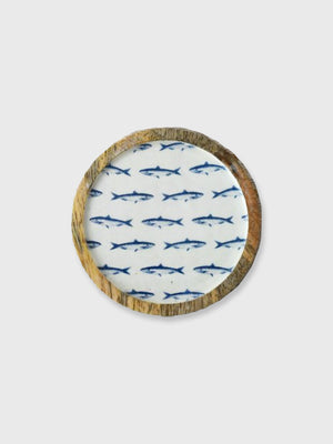 Coastal Fish Enamelled Coaster