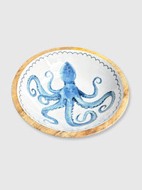 Octopus Wooden Bowl - 30cm