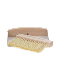 Wooden Table Brush and Pan Set - Grey