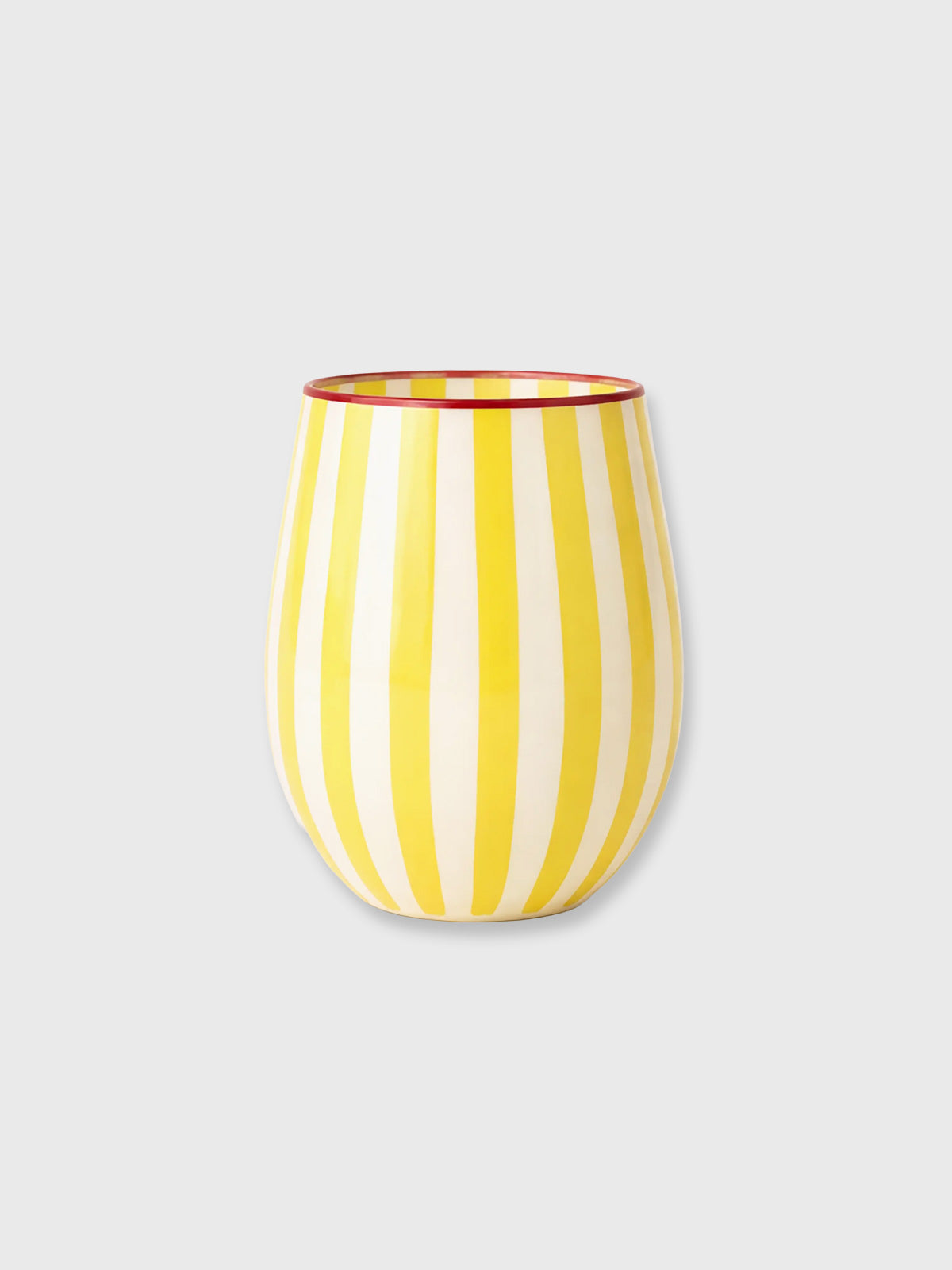 Yellow Stripe Carnival Tumbler Glass - 400ml