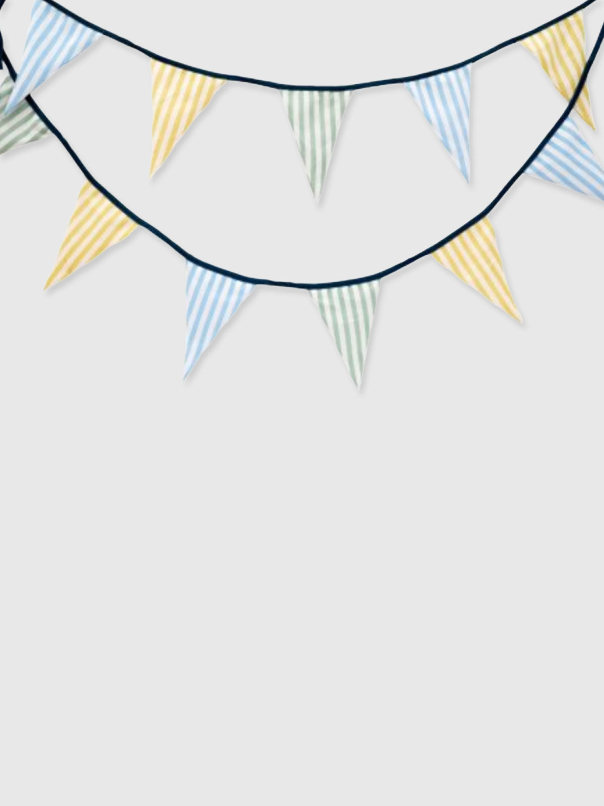 Yellow, Green & Blue Stripe Bunting - 3.2m