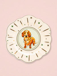 Yvonne Ellen Christmas Sausage Dog - Side Plate 23cm