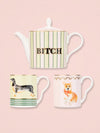 Yvonne Ellen Dog Teapot and 2 Mugs Gift Set