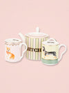 Yvonne Ellen Dog Teapot and 2 Mugs Gift Set