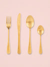 Yvonne Ellen Gold Slogan Cutlery Set - 16 pieces