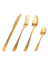 Yvonne Ellen Gold Slogan Cutlery Set - 16 pieces