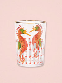 Yvonne Ellen Hi Ball Glass - Sea Horse